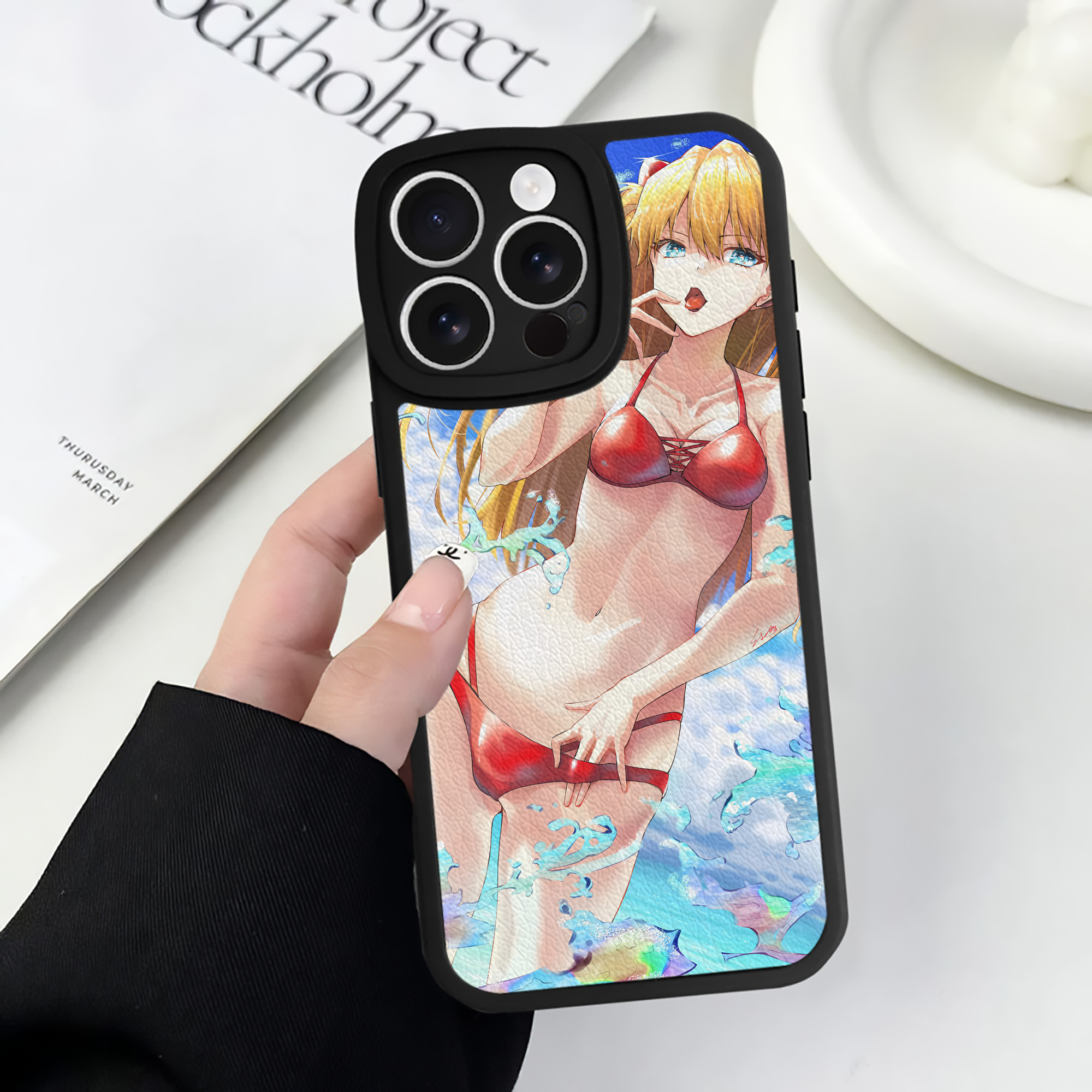 （画像用） EVA 新世紀エヴァンゲリオン 【iPhone 16シリーズ対応】シリコンスマホケース（レザー調） 材質：シリコン